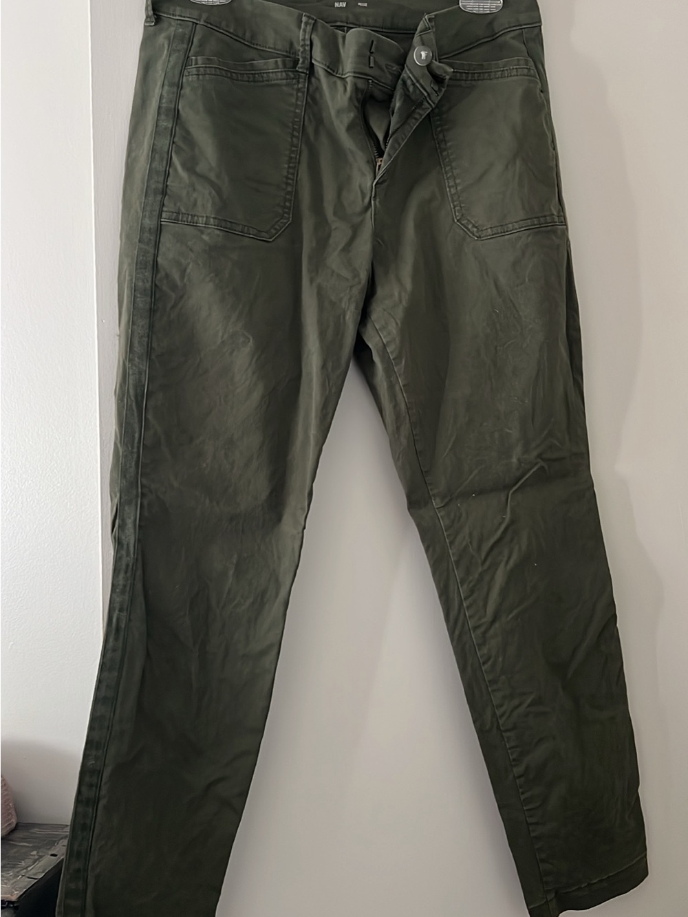 Old Navy Olive Green Straight-Leg Women's Jeans